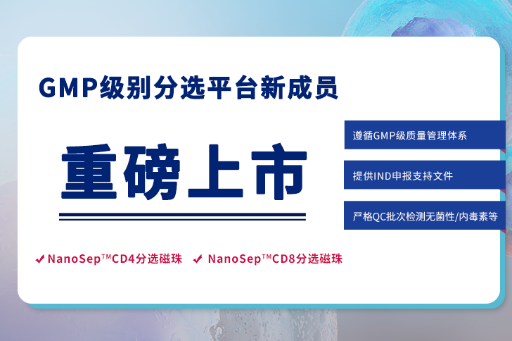 GMP级别CD4分选磁珠、CD8分选磁珠重磅上市！
